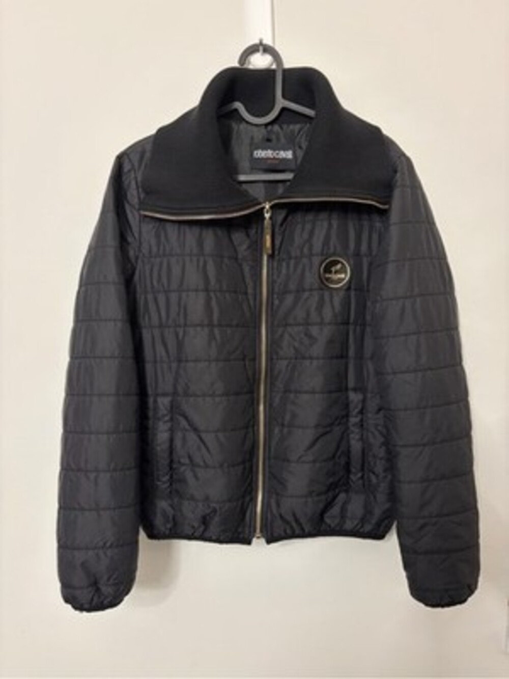 Vintage Roberto Cavalli Sport Black Quilted Zip Jacket